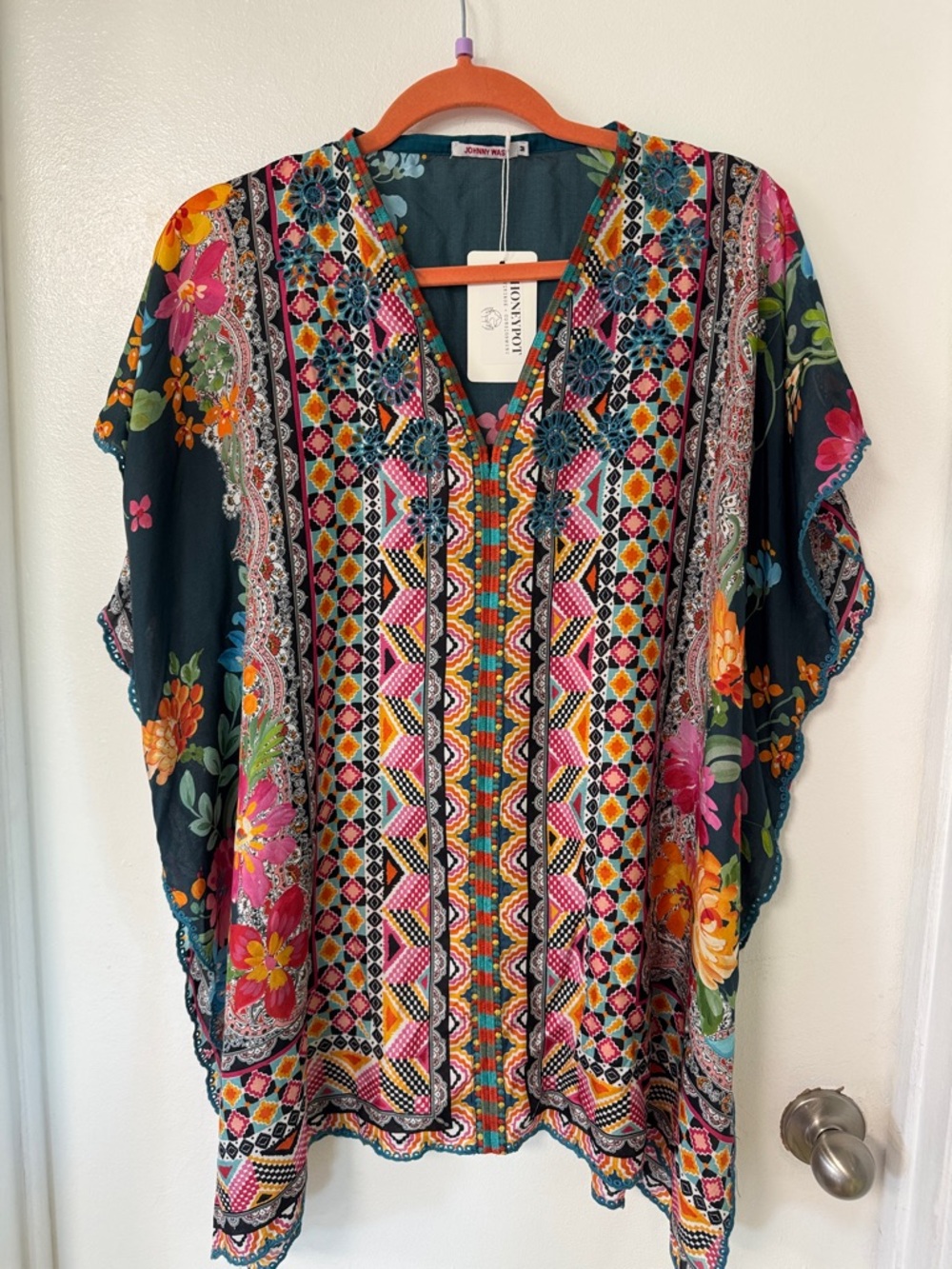 Silk Poncho Style Tunic